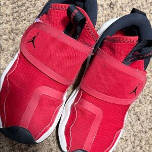 Jordan Kids Red and Black Sneakers
